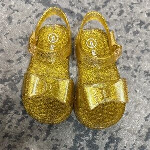 Cat & Jack Gold Glitter Kids Sandals